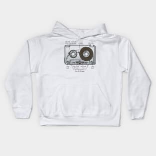 Audio cassette cutaway Kids Hoodie